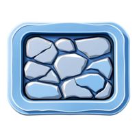 Stone Wall Icon in a Blue Frame png