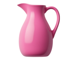 Pink Ceramic Pitcher with Handle png