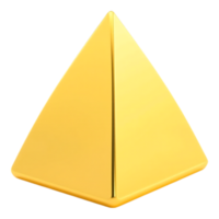 Golden Pyramid with a Reflective Surface png