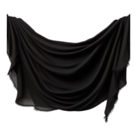 Black Scarf Draped on Transparent Background png