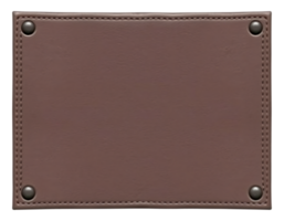 Brown Leather Patch with Rivets png