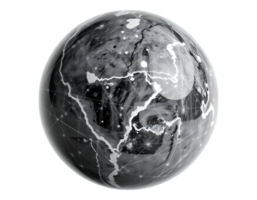 Abstract Globe with Continental Outlines and Network png