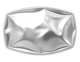 Crushed Metallic Object on Transparent Background png