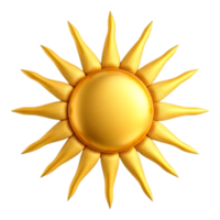 Golden Sunburst with Spikes on Transparent Background png