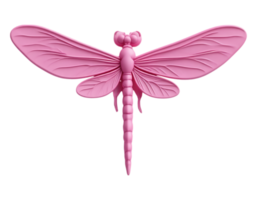 Pink Dragonfly Sculpture with Transparent Background png