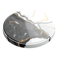 Elegant Marble Pedestal with Golden Veins for Product Display png