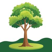 Abstract tree in flat style isolated on white vector