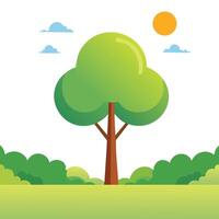 Illustration of Green Tree Nature Symbol and Eco Concept Design vector