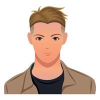 Illustration of a young man with stylish hair vector