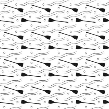 sin costura modelo con paleta y estilizado ola. repitiendo antecedentes de remo y agua vector