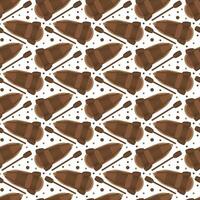 Seamless pattern with wooden boat and paddle. Fishing, travel on river background vector