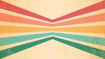 Vintage retro lines background. Retro rainbow stripes wallpaper vector