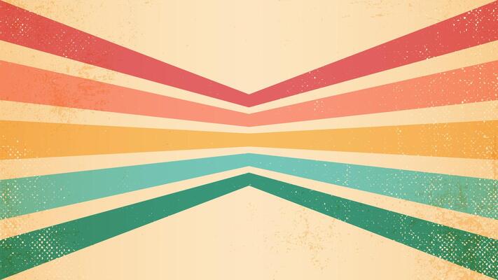 Vintage retro lines background. Retro rainbow stripes wallpaper
