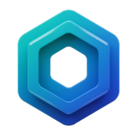 Blue Hexagon Geometric Shape Pattern png