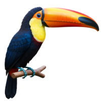 Toucan Bird with Large Colorful Beak png