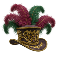 Decorative Venetian Carnival Mask with Feathers png