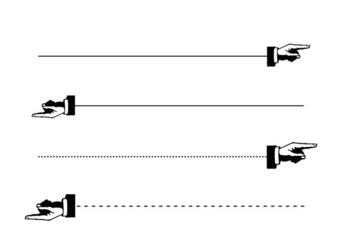 Hand Finger Pointed Line Devider Finger Pointed Hands vector