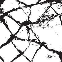 Black Crack and Broken Line on White Background design vector