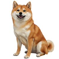 Golden retriever dog sitting with friendly happy facial expression png
