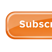 Orange subscribe button with notification and call to action png