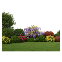 Green grassy landscape with trees visible in background area png