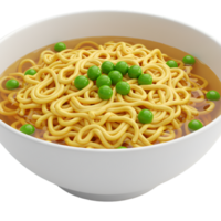 Bowl of yellow soup with herbs and green garnish png