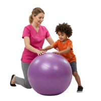 Children playing with ball and active healthy exercise png