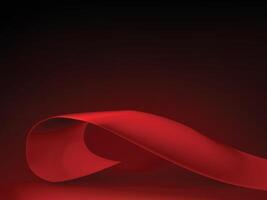 Luxury Rich Red Ribbon fog Product Abstract Background With Black Background vector