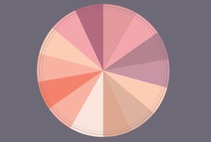 Abstract ombre round multiple layer pink background. vector