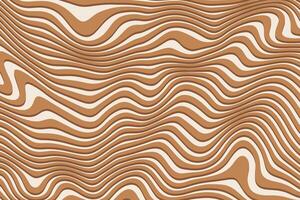 Caramel pattern background with swirl chocolate waves. Peanut butter liquid cream on milk sauce. Flow of sweet dessert. Curves toffee stripes. vector