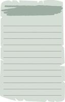 A soft green planner sheet with dotted lines and a paint-stroke header bar, perfect for structured daily entries. vector