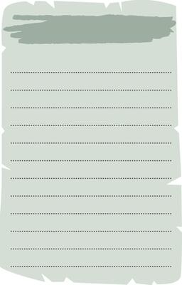 A soft green planner sheet with dotted lines and a paint-stroke header bar, perfect for structured daily entries.