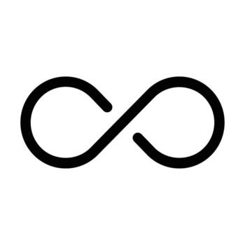Infinity loop symbol for endless, unlimited, and forever concepts. vector