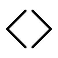 Horizontal chevron selector for UI navigation, slider, and carousel. vector