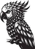 Exotic Bird Art The Allure of Detailed Parrot Drawings vector