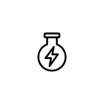 Power Potion Flask Monoline Icon vector
