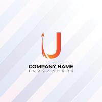 Minimalist letter U logo design template vector