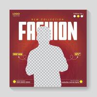 Fashion sale social media post design, Instagram post design, web banner template vector