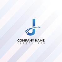 Abstract letter J logo design, luxury style letter logo, text J icon design vector