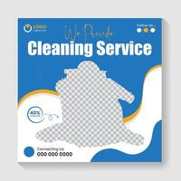 Home cleaning service or Reliable clean flyer and social media post design template and brochure design vector