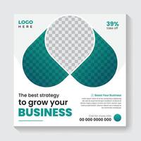 Creative marketing agency social media post web banner bundle template vector