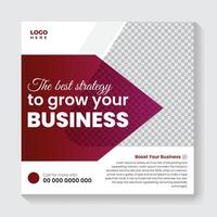 Digital marketing corporate social media post templateDesign vector