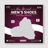 Premium Sneakers Social Media Post Design, Exclusive shoes collection for men, social media post, web banner template vector