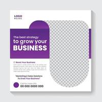 Modern and creative digital marketing social media post design template. online advertising social media post vector