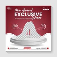 Product social media post design, shoes social media post design template vector