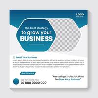 Creative and modern webinar social media posts design and minimal square banner template, ads, flyer design for your corporate company and digital marketing agency vector