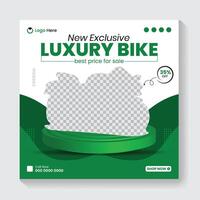 Luxury Bike Social Media Post design Template. Product Social Media Post design for Ads . vector