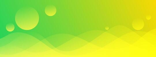 modern banner background green and yellow gradient colorful with waves shape modern background.abstract memphis. vector