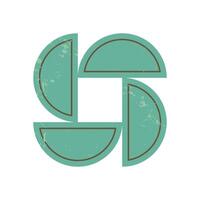 Brutalist abstract shape. Geometric figure with grunge texture. Minimalist icon and symbol, flat style with y2k aesthetics, perfect for modern art or contemporary graphic projects. vector