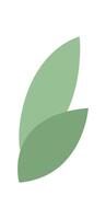 Flat symbol of a leaf presented in a cool, eco style. Minimalist representation of natures element. Simple, clean design plant icon. Ideal for environmental concepts and graphic vector